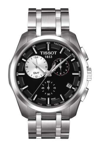 Tissot Couturier Quartz Chronograph GMT Silver-Eye
